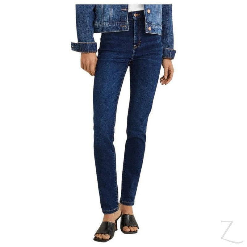 Buy-Ladies High Rise Super Strong Super Stretchy Slim Fit Shapewear Denim Jeans | Plain | "Ibhuku"-Dark Blue-32-Regular-Online-in South Africa-on Zalemart