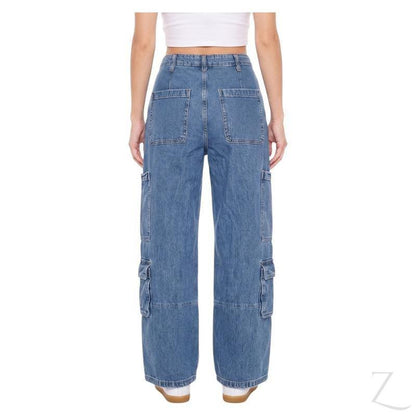 Buy-Ladies High Rise Super Strong Wide-Leg Denim Jeans | Cargo | "Gisi" - B Grade-Online-in South Africa-on Zalemart