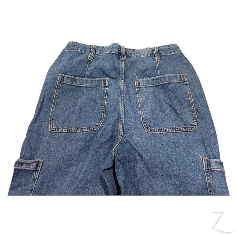Buy-Ladies High Rise Super Strong Wide-Leg Denim Jeans | Cargo | "Gisi" - B Grade-Online-in South Africa-on Zalemart