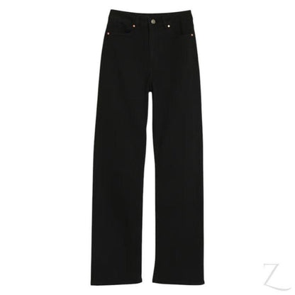 Buy-Ladies High Rise Super Strong Wide Leg Denim Jeans | Plain | "Wasi" - B Grade-Online-in South Africa-on Zalemart