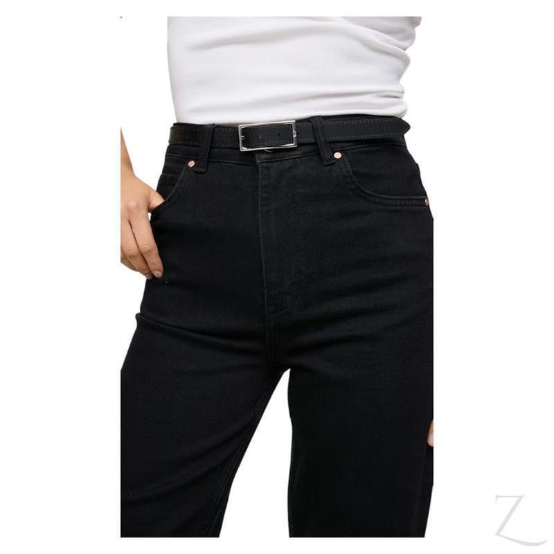 Buy-Ladies High Rise Super Strong Wide Leg Denim Jeans | Plain | "Wasi" - B Grade-Online-in South Africa-on Zalemart