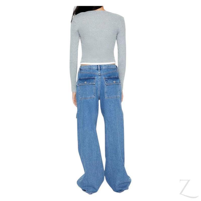 Buy-Ladies High Rise Wide Leg Baggy Jeans | Cargo | "Fele" - B Grade-Online-in South Africa-on Zalemart
