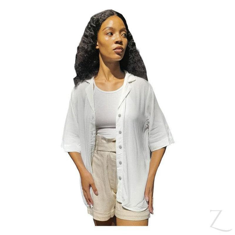 Buy-Ladies High Waist Paper Bag Linen Shorts | "Oola"-Online-in South Africa-on Zalemart
