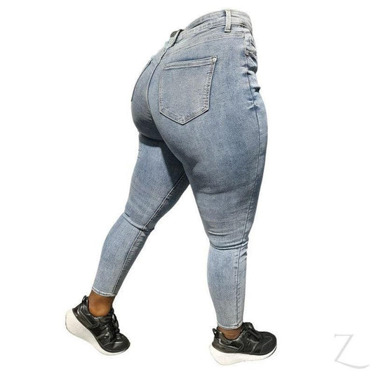 Buy-Ladies High Waist Super Skinny Super Stretchy Super Strong Denim Jeans | Plain | "Ibhuku" - B Grade-Online-in South Africa-on Zalemart