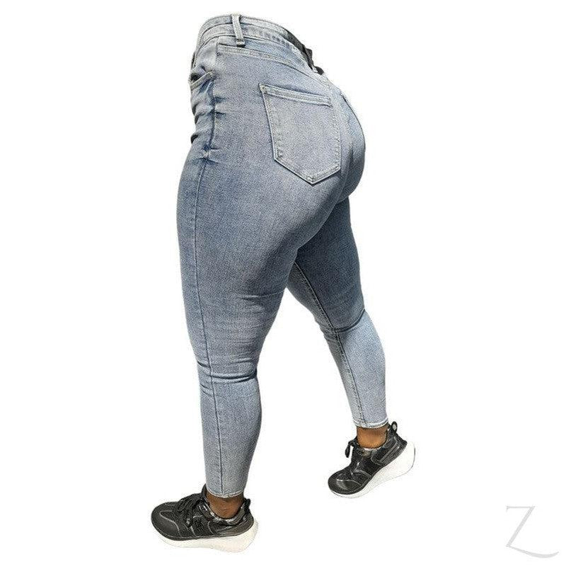 Buy-Ladies High Waist Super Skinny Super Stretchy Super Strong Denim Jeans | Plain | "Ibhuku" - B Grade-Online-in South Africa-on Zalemart