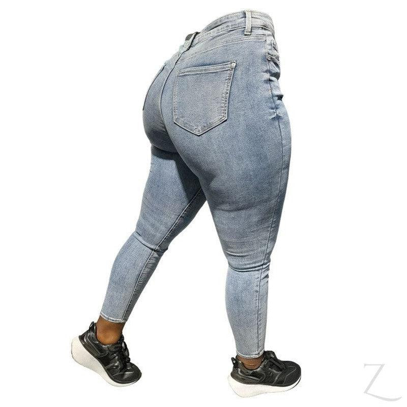 Buy-Ladies High Waist Super Skinny Super Stretchy Super Strong Denim Jeans | Plain | "Ibhuku"-Online-in South Africa-on Zalemart