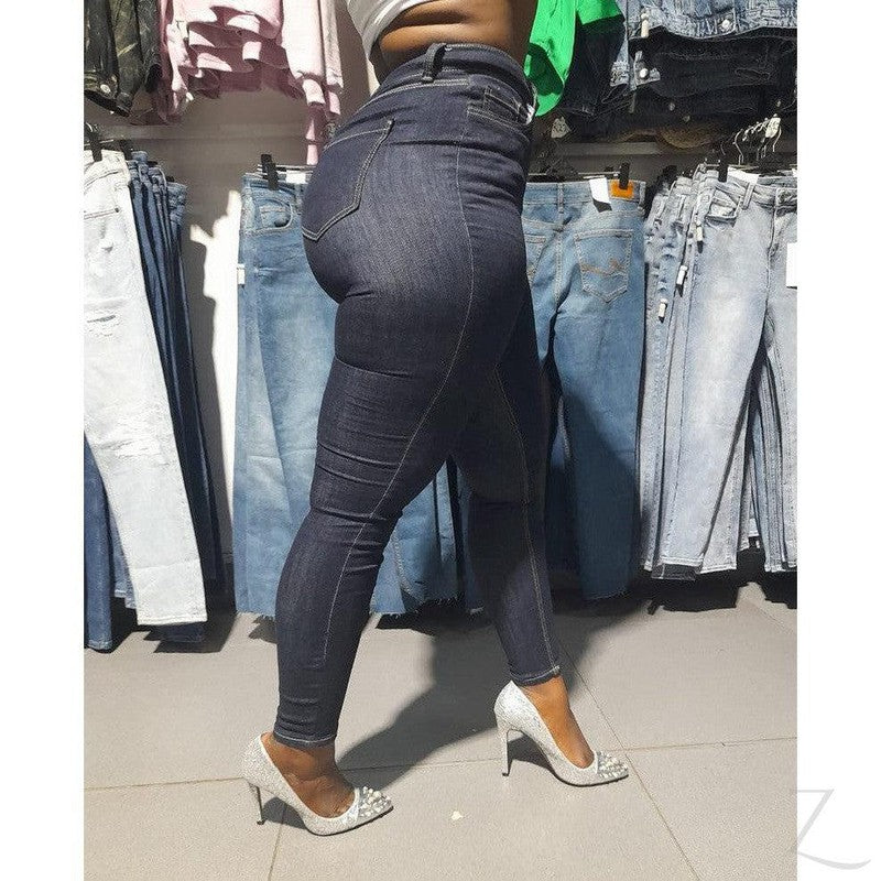 Buy-Ladies High Waist Super Skinny Super Stretchy Super Strong Denim Jeans | Plain | "Ibhuku"-Online-in South Africa-on Zalemart