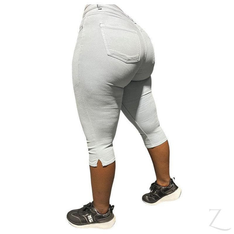 Buy-Ladies High Waist Super Stretchy Strong Capri Denim Jeans | 3/4 Length | "Ruri"-Online-in South Africa-on Zalemart