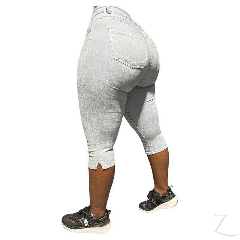 Buy-Ladies High Waist Super Stretchy Strong Capri Denim Jeans | 3/4 Length | "Ruri"-Online-in South Africa-on Zalemart