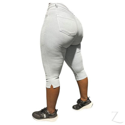 Buy-Ladies High Waist Super Stretchy Strong Capri Denim Jeans | 3/4 Length | "Ruri"-Online-in South Africa-on Zalemart