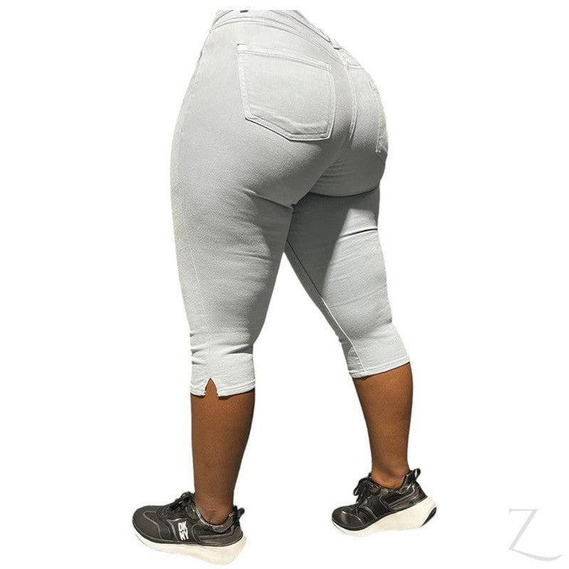 Buy-Ladies High Waist Super Stretchy Strong Capri Denim Jeans | 3/4 Length | "Ruri"-Online-in South Africa-on Zalemart