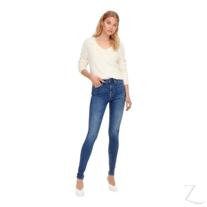 Buy-Ladies High Waist Super Stretchy Super Skinny Denim Jeans | Plain | "Phela"-Online-in South Africa-on Zalemart