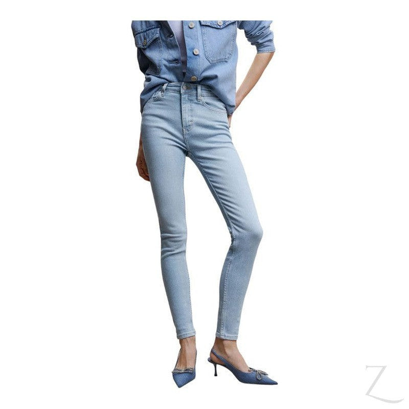 Buy-Ladies High Waist Super Strong Skinny Stretchy Denim Jeans | Plain | "Sithelo"-Online-in South Africa-on Zalemart