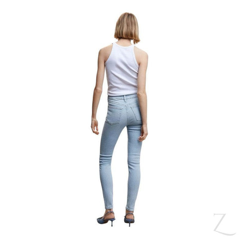 Buy-Ladies High Waist Super Strong Skinny Stretchy Denim Jeans | Plain | "Sithelo"-Online-in South Africa-on Zalemart