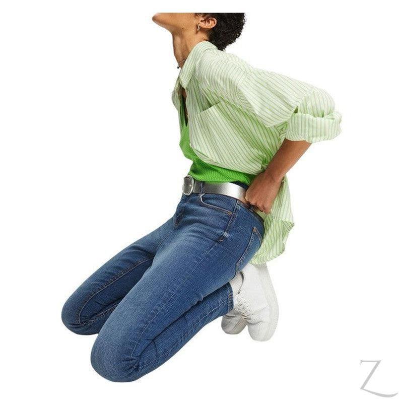 Buy-Ladies High Waist Super Strong Stretchy Skinny Denim Jeans | Plain | "Roo" - B Grade-Online-in South Africa-on Zalemart