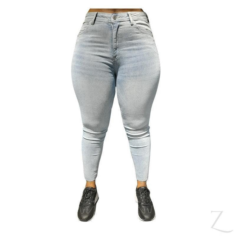 Buy-Ladies High Waist Super Strong Stretchy Skinny Jeans | Slit Hem | "Ibhuku"-Online-in South Africa-on Zalemart