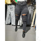 Buy-Ladies High Waist Super Strong Super Skinny Slightly Stretchy Denim Jeans | Ripped | "Kuni"-Online-in South Africa-on Zalemart