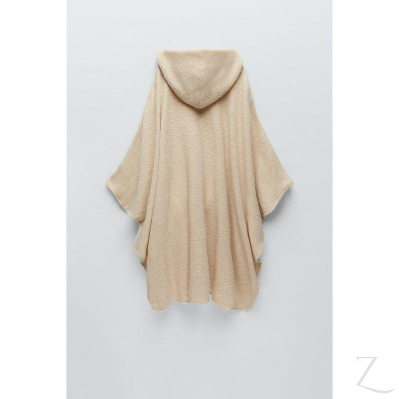 Buy-Ladies Long Hooded Poncho | "Zia"-Sandstone-M - Fits All Sizes-Online-in South Africa-on Zalemart