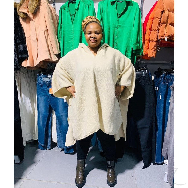 Ladies Long Hooded Poncho