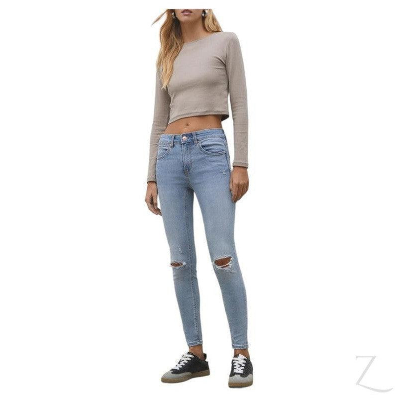 Buy-Ladies Low Waist Super Skinny Super Strong Stretchy Denim Jeans | Ripped | "Sia"-Online-in South Africa-on Zalemart