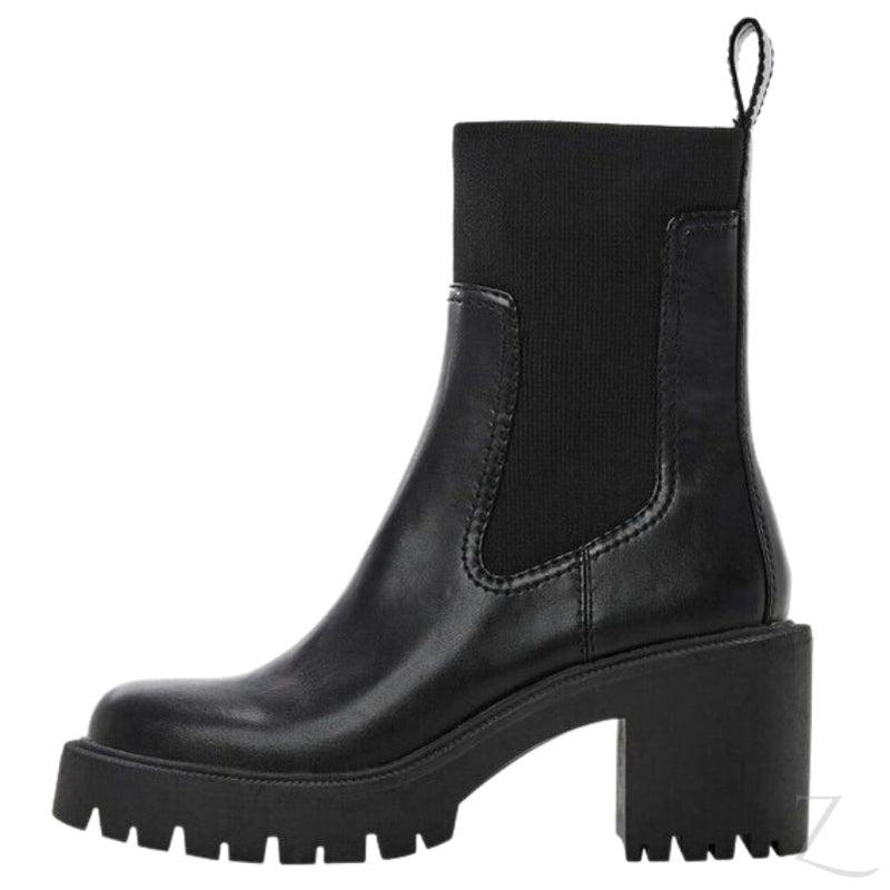 Buy-Ladies Medium Leg Block Heel Boots | Track Outsole | "Sithelo"-Black-3-Online-in South Africa-on Zalemart