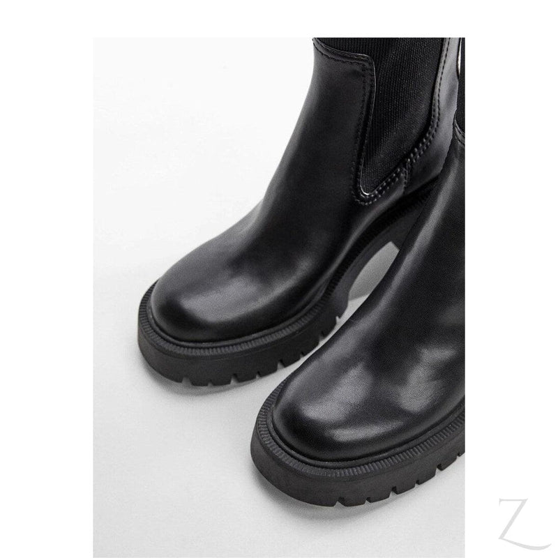 Buy-Ladies Medium Leg Block Heel Boots | Track Outsole | "Sithelo"-Online-in South Africa-on Zalemart