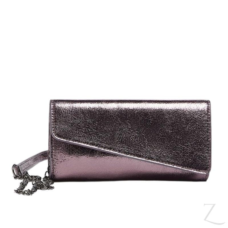 Buy-Ladies Mini Metallic Crossbody Handbag | "Dube"-Plum-Online-in South Africa-on Zalemart