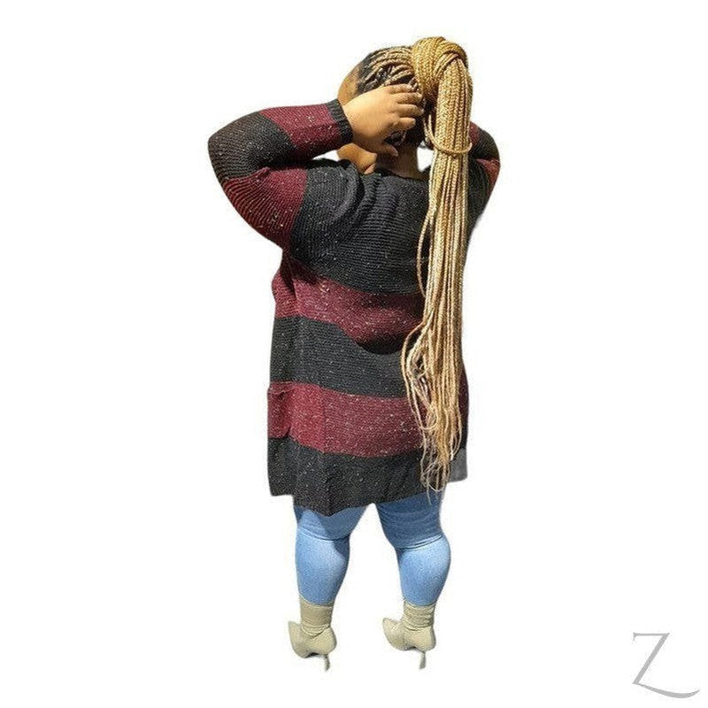 Buy-Ladies Open Front Woolly Cardigan | Long | "Zia"-Online-in South Africa-on Zalemart