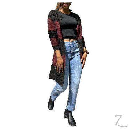 Buy-Ladies Open Front Woolly Cardigan | Long | "Zia"-Online-in South Africa-on Zalemart