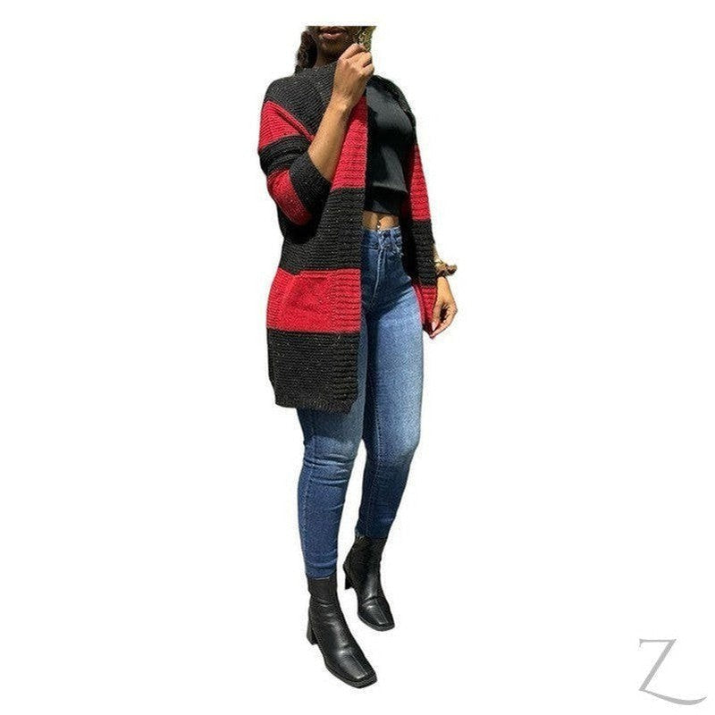 Buy-Ladies Open Front Woolly Cardigan | Long | "Zia"-Online-in South Africa-on Zalemart
