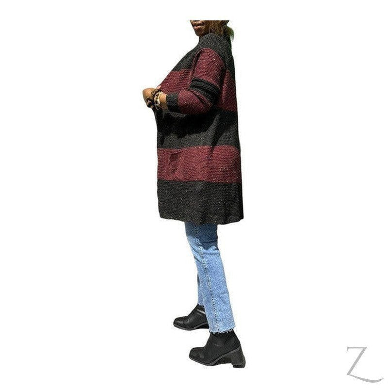 Buy-Ladies Open Front Woolly Cardigan | Long | "Zia"-Online-in South Africa-on Zalemart