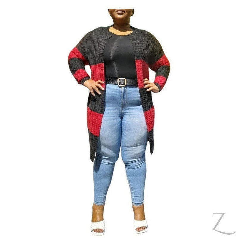 Buy-Ladies Open Front Woolly Cardigan | Long | "Zia"-Online-in South Africa-on Zalemart