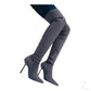 Buy-Ladies Over The Knee Stiletto Fabric Boots | "Zia"-Online-in South Africa-on Zalemart