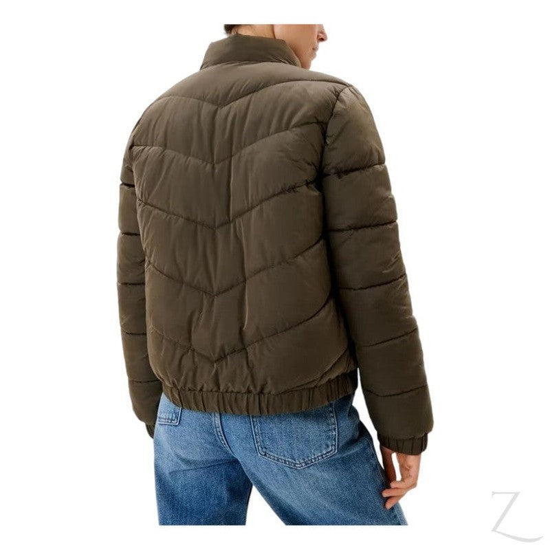 Buy-Ladies Quilted Puffer Jacket | Buttons + Zipper | "Yagi"-Online-in South Africa-on Zalemart