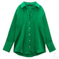 Buy-Ladies Silky Satin Shirt | Plain | "Zia"-Green-XS-Online-in South Africa-on Zalemart