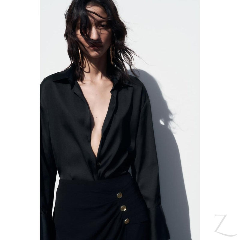 Buy-Ladies Silky Satin Shirt | Plain | "Zia"-Online-in South Africa-on Zalemart