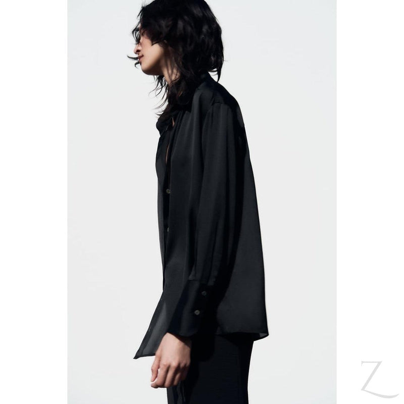 Buy-Ladies Silky Satin Shirt | Plain | "Zia"-Online-in South Africa-on Zalemart