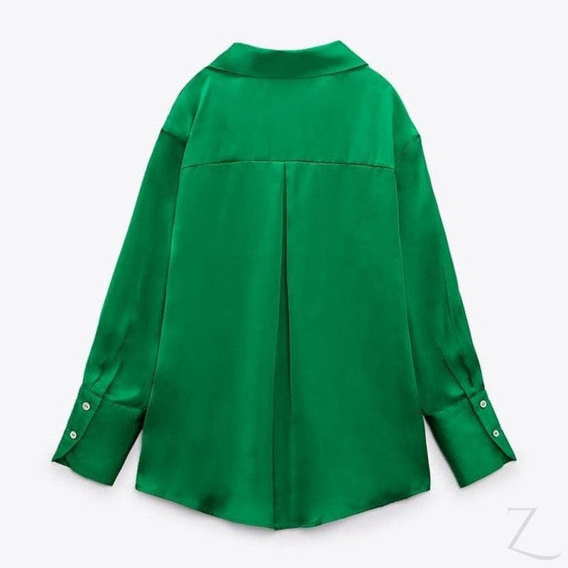 Buy-Ladies Silky Satin Shirt | Plain | "Zia"-Online-in South Africa-on Zalemart