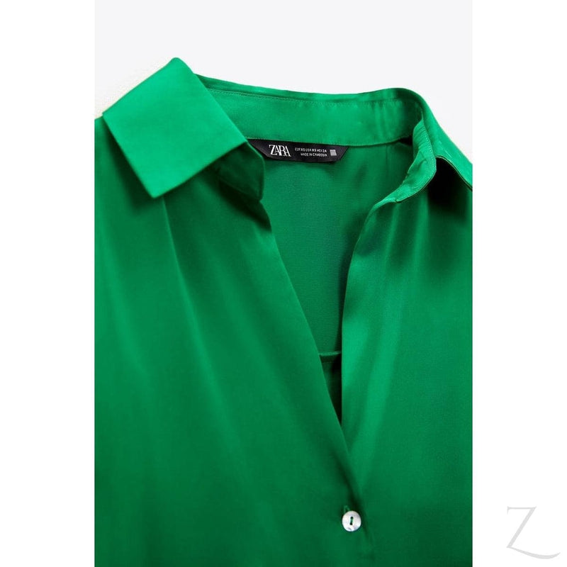 Buy-Ladies Silky Satin Shirt | Plain | "Zia"-Online-in South Africa-on Zalemart