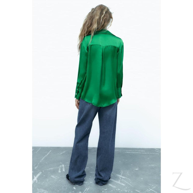 Buy-Ladies Silky Satin Shirt | Plain | "Zia"-Online-in South Africa-on Zalemart