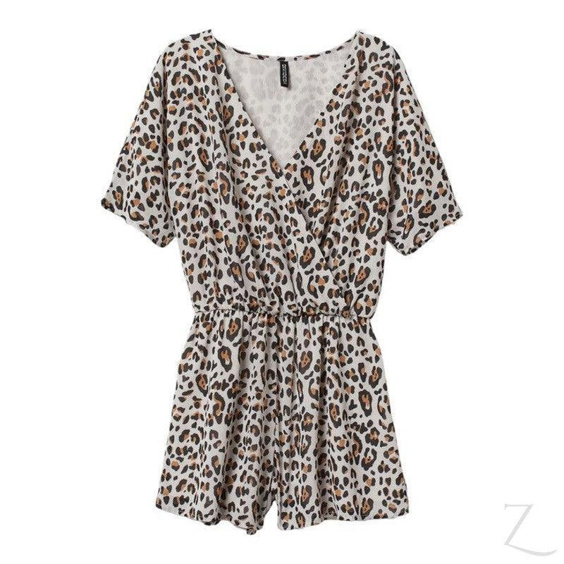 Buy-Ladies Sleeveless Summer Romper | Short | "Futhi"-Leopard Print-XXS-Online-in South Africa-on Zalemart