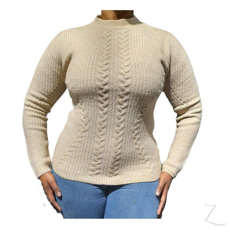 Buy-Ladies Soft Woollen Jersey | Super Stretchy | "Ria"-Beige-S-Online-in South Africa-on Zalemart