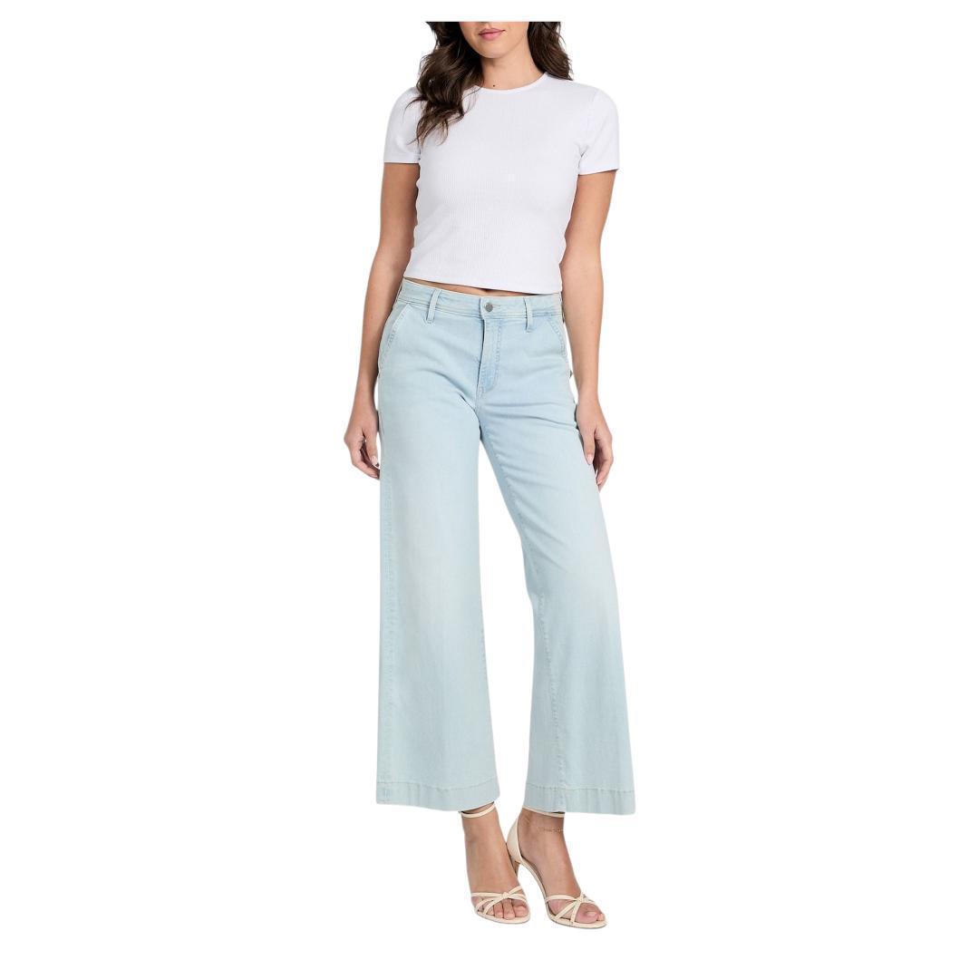 Buy-Ladies Stretchy Strong Wide Leg Denim Jeans | Cropped | "Gela" - B Grade-Online-in South Africa-on Zalemart