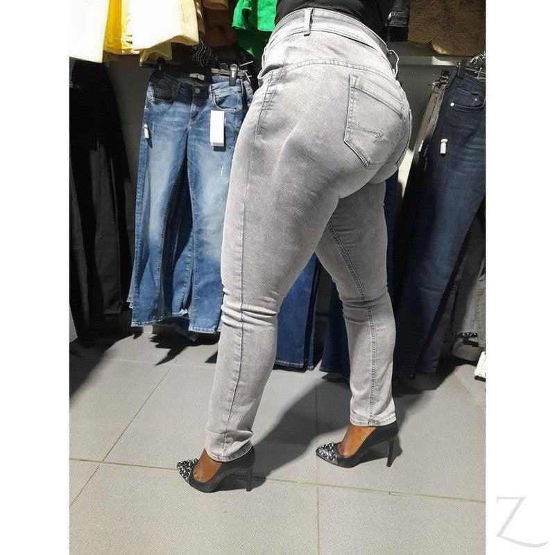 Buy-Ladies Strong Stretchy Slim Fit Denim Jeans | Plain | "Taka"-Online-in South Africa-on Zalemart