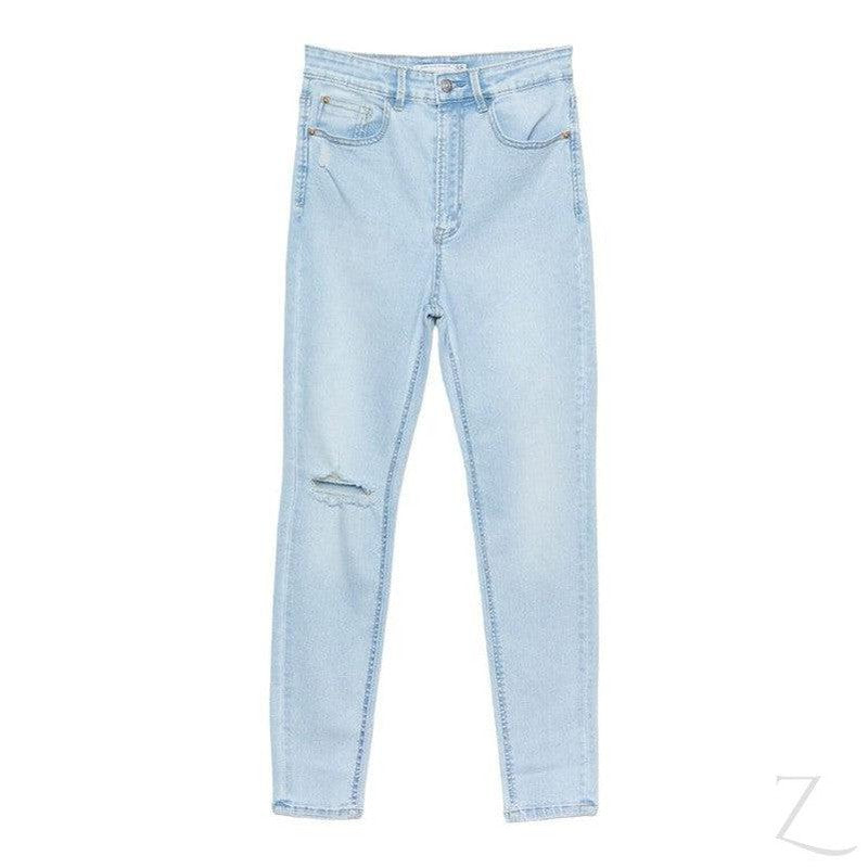 Buy-Ladies Super High Waist Super Skinny Super Strong Stretchy Denim Jeans | Ripped | "Sia"-Online-in South Africa-on Zalemart