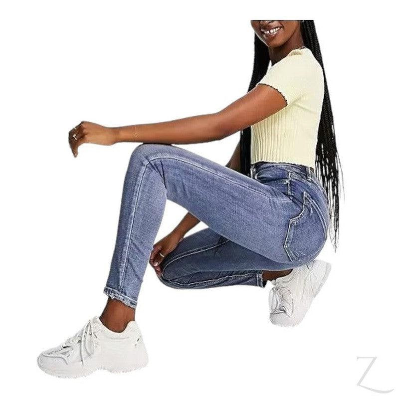 Buy-Ladies Super High Waist Super Stretchy Super Skinny Super Strong Denim Jeans | Plain | "Sia"-Online-in South Africa-on Zalemart