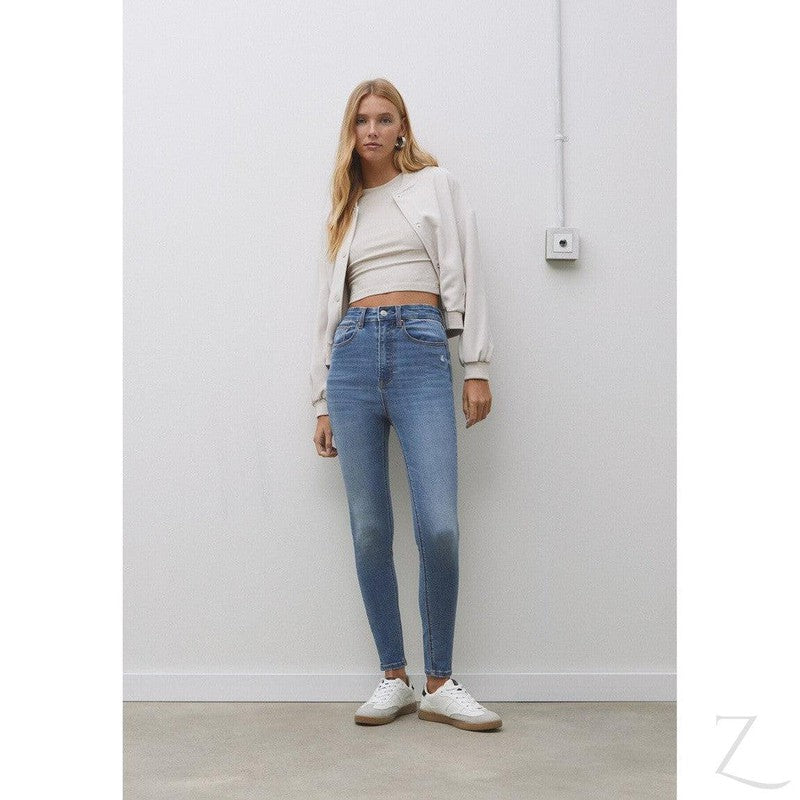 Buy-Ladies Super High Waist Super Stretchy Super Skinny Super Strong Denim Jeans | Ripped | "Sia"-Online-in South Africa-on Zalemart