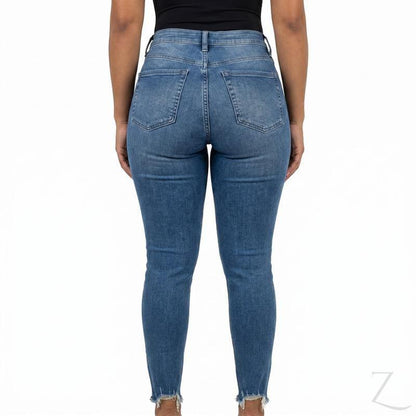 Buy-Ladies Super Skinny Slightly Stretchy Denim Jeans | Raw Hem | "Tina" - B Grade-Online-in South Africa-on Zalemart