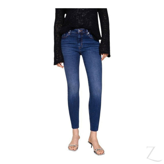 Buy-Ladies Super Skinny Stretchy Strong Denim Jeans | Cropped | "Sithelo"-Dark Blue-24-Online-in South Africa-on Zalemart
