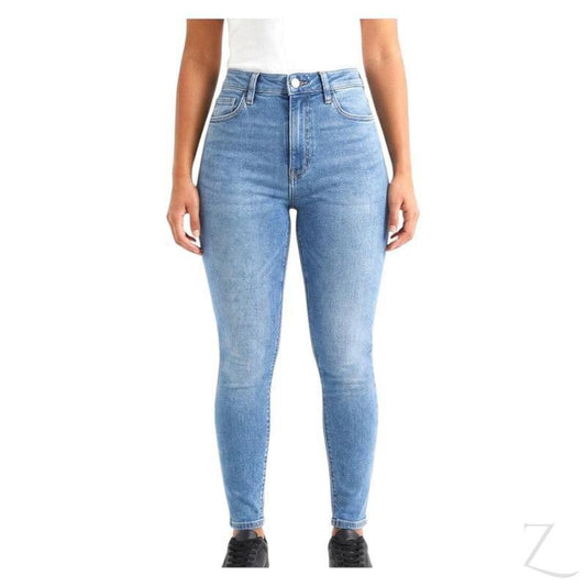 Buy-Ladies Super Skinny Stretchy Strong Denim Jeans | Plain | "Sithelo" - B Grade-Light Blue-24-Online-in South Africa-on Zalemart